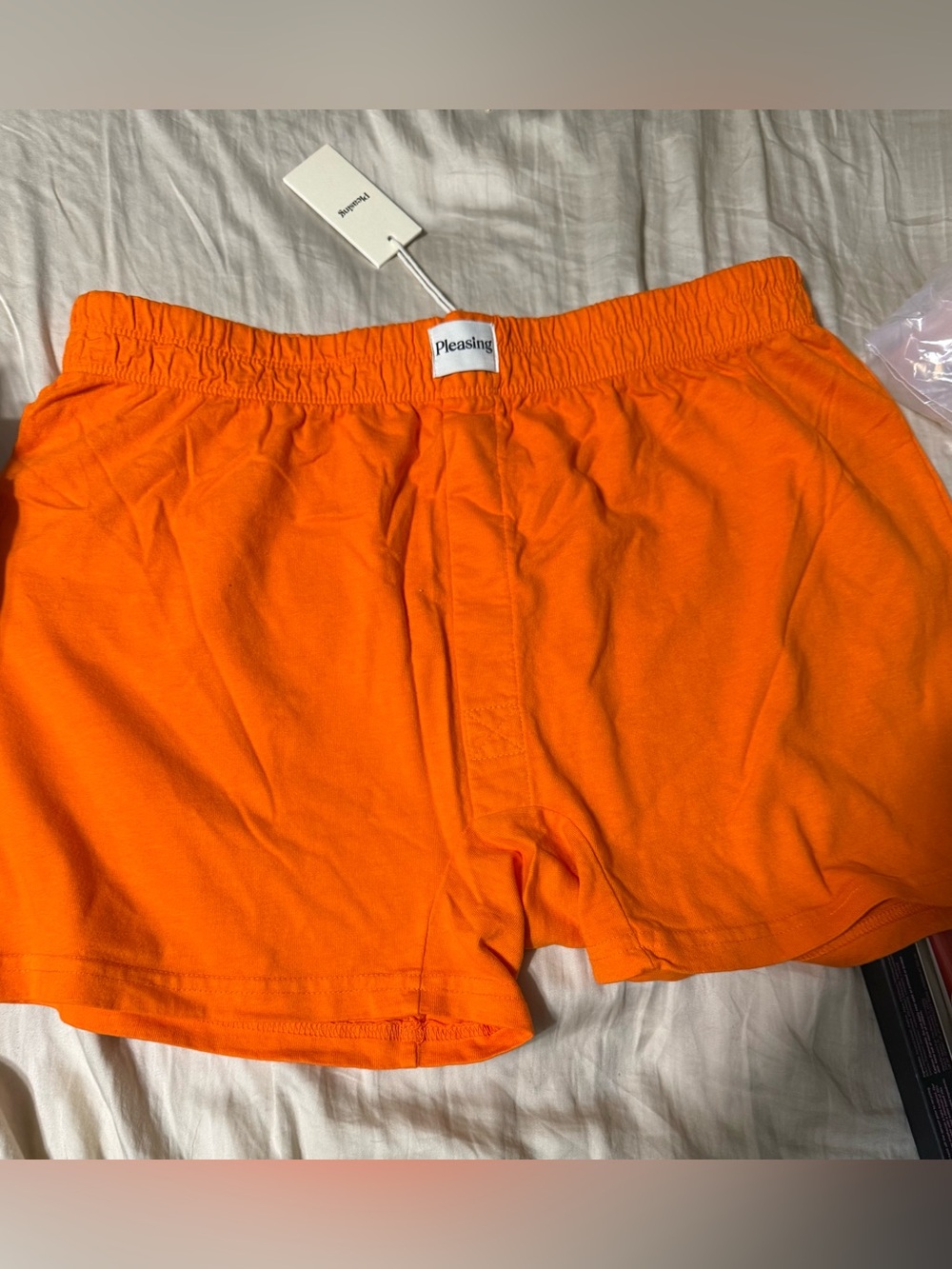 pleasing orange sleep shorts